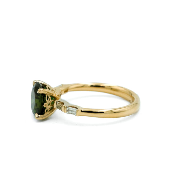 Diamond and Tourmaline Bee Ring