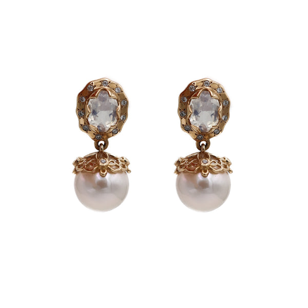 Pearl and Moonstone Earrings