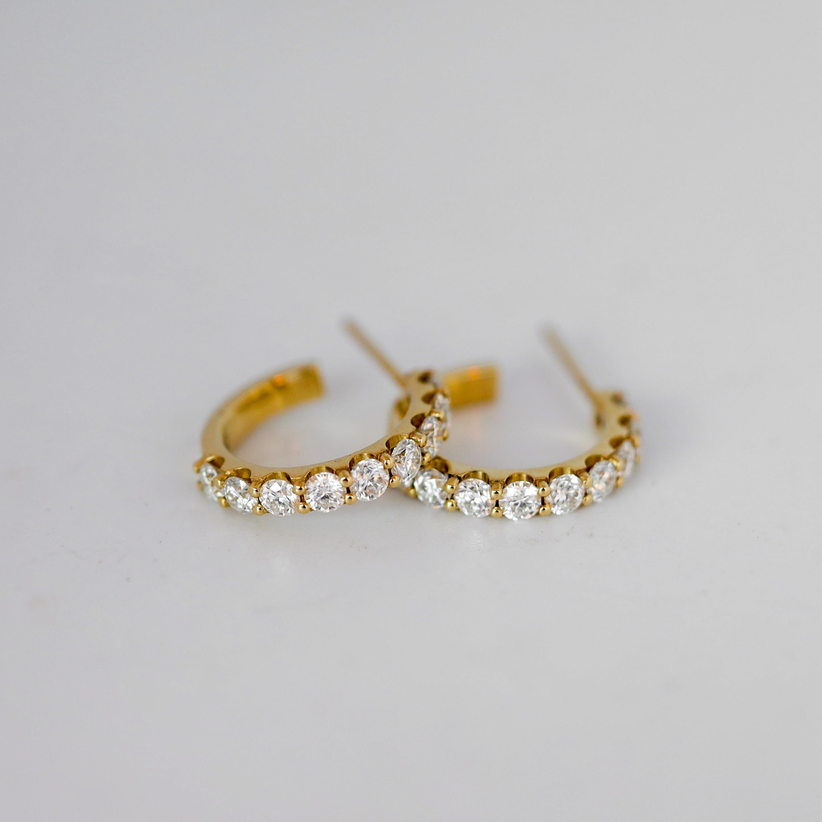 Moissanite Hoops – Kelly Jay Jewellery