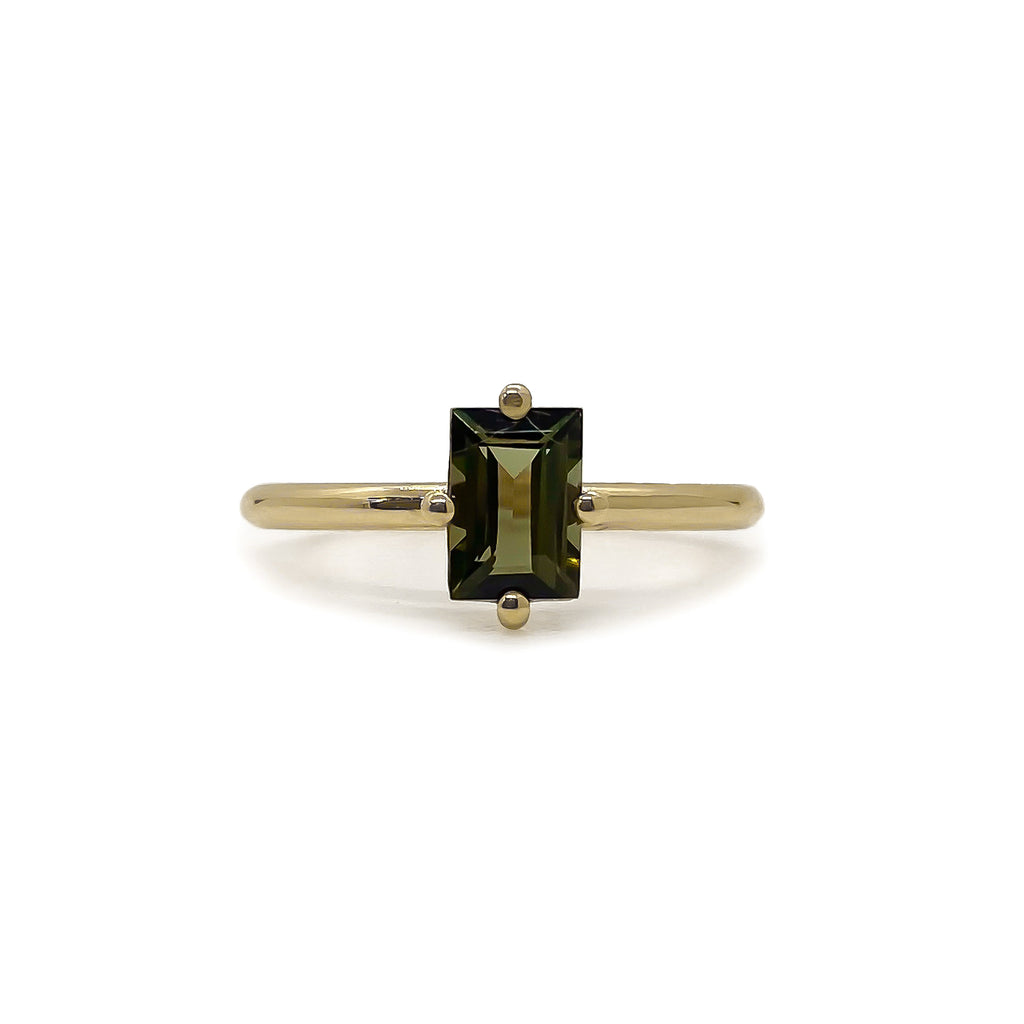 Tourmaline hot sale baguette ring